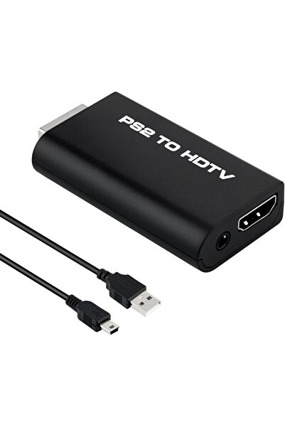 Apera G300 PS2'den Hdmi'a Çevirici Adaptör HDTV 3,5 mm Ses Çıkışlı Mini USB'd...