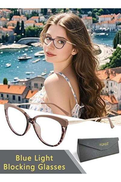 ROAISS Womens Cat Eye Blue Light Blocking Glasses Blue Light Filter Computer ...
