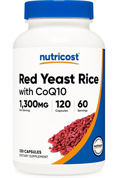 Nutricost Red Yeast Rice with CoQ10 1300mg, 120 Capsules, 60 Servings - Non-G...