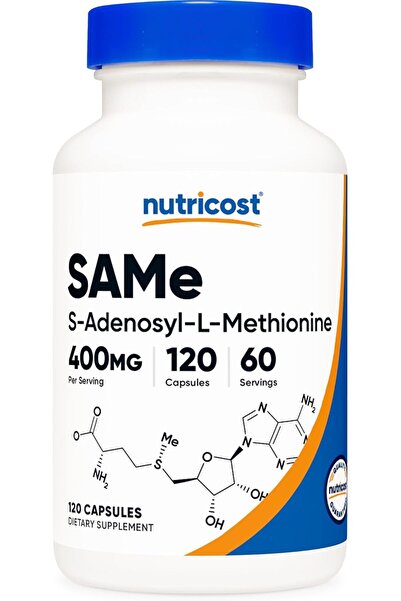 Nutricost SAM-e (S-Adenosyl-L-Methionine) 400 ملغ، 120 كبسولة - خالٍ من الموا...