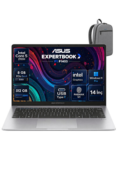 ASUS Expertbook P1 P1403CVA Intel® Core™ 5 210H 8 GB DDR5 512 GB SSD 15.6'' F...