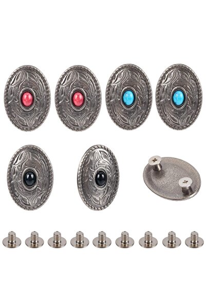 OEM Nasturi metalici tip nit turcoaz, pachet de 9, vintage – Turcoaz