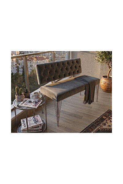 Vivense SESTA SIRTLI BANK, METAL AYAK, GRİ