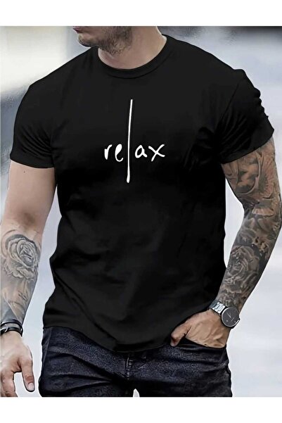tkn your style Erkek Relax Baskı Tasarımlı Trend Pamuklu Tshirt