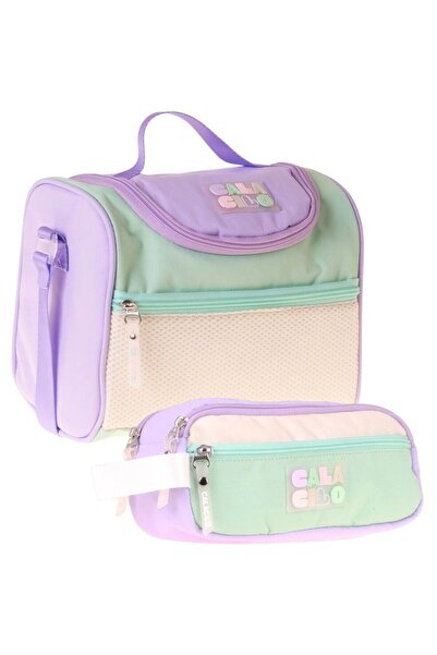CalaCilo Rainbow Purple Green Colorful Girl's Purple - Green Color Lunchbox a...