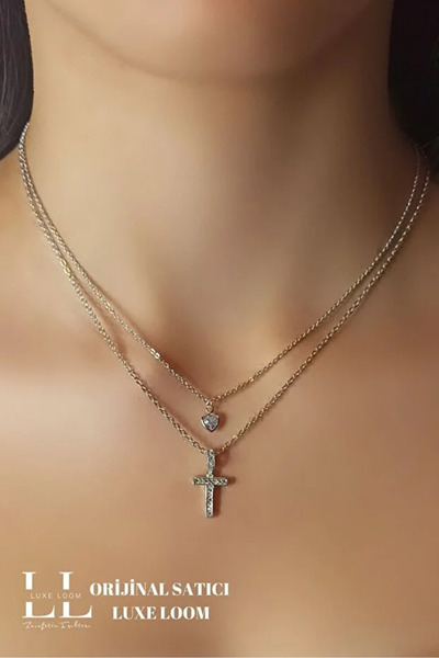 Luxe Loom Zarafetin Işıltısı Gümüş Renk Zirkon Taşlı Küçük Kalpli T Harfli Şı...
