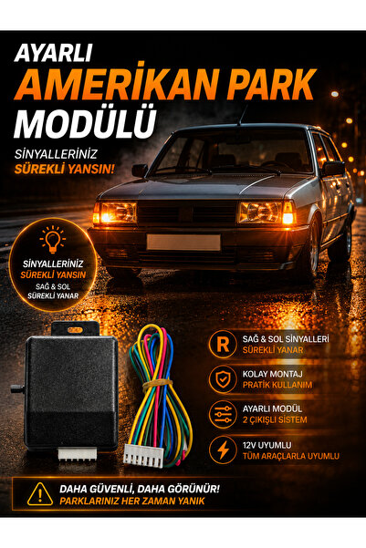 DuoLight Ayarlı Amerikan Park Modülü 2 Çıkışlı 12V - Sağ Sol Sinyal Sürekli Y...