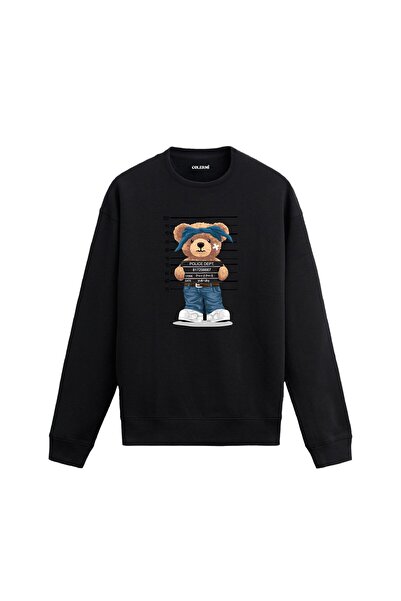 Colermi Mugshot Teddy Bear Design Sweatshirt