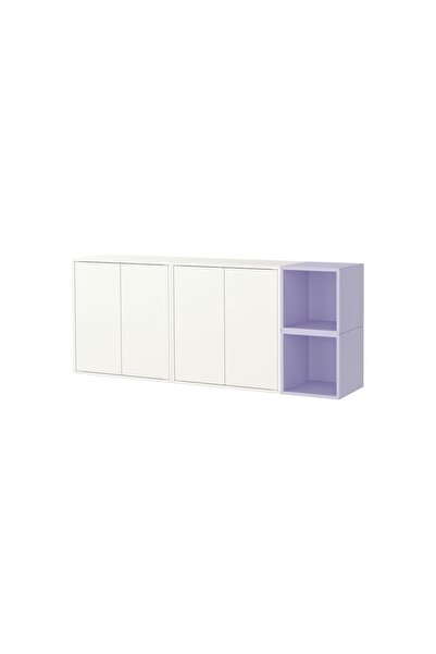 IKEA EKET Duvar Rafı, Beyaz-Pastel Lila, 175x35x70 cm ile evinizi düzenleyin!