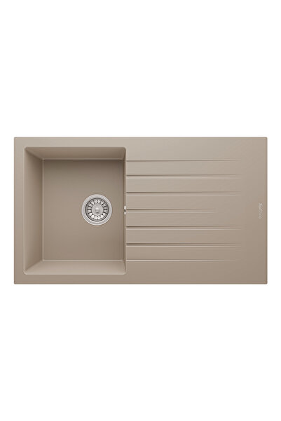 RealStone Troya 86 P004 Granit Evye 860x500 mm Tek Göz Damlalıklı Mutfak Evye...