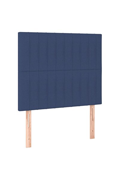 vidaxl Tăblie de pat albastră 90x5x118/128 cm, material textil