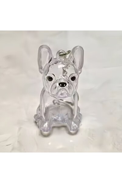 Exelox Tüy Doldurulan Köpek Hatıra Anahtarlığı Köpek Anahtarlığı Fransız Bull...