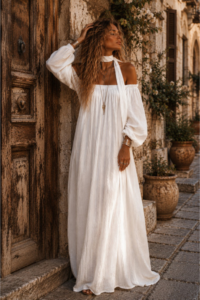 NA ADDESIGN Desert Muse Dress Casual Model, Bohemian 3 Color Options