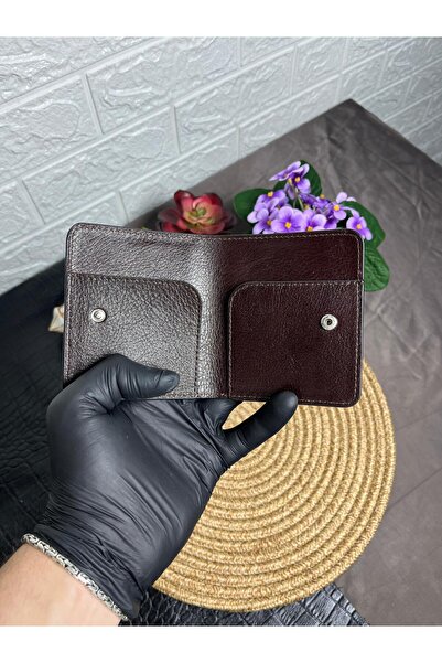 WAKHA Genuine Leather Snap Fastener Men's Card Holder Wallet Premium Craftsma...
