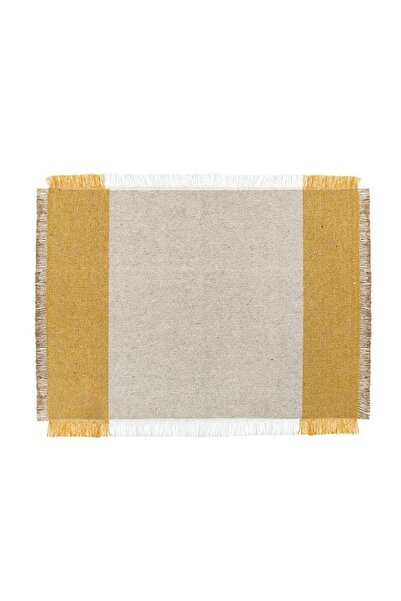 OEM Suport Pentru Farfurii, Bej, Model Geometric, Bumbac, 42x30cm