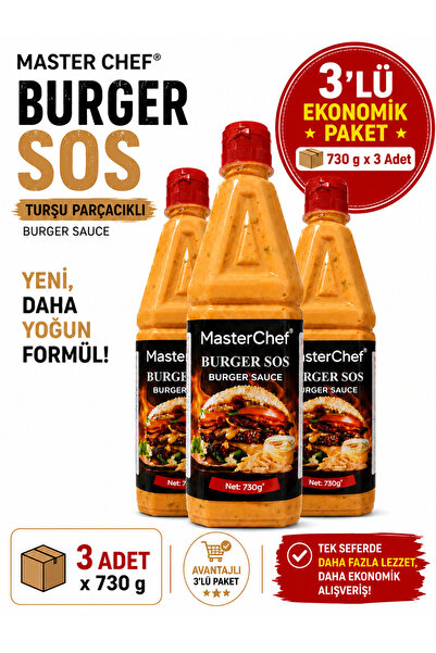MASTER CHEF BURGER SOS 730 GR 3 ADET