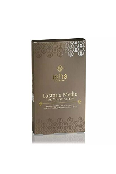 isha Vopsea de par naturala castaniu - mediu 100g