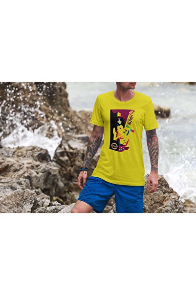 iLovePrints Colorful Abstract Guitarist Tshirt