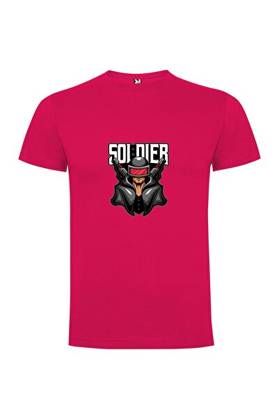 iLovePrints Tech-Warrior: Helmeted Gunslinger Tshirt