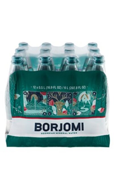 borjomi مياه معدنية طبيعية فوارة في زجاجة 500 مل