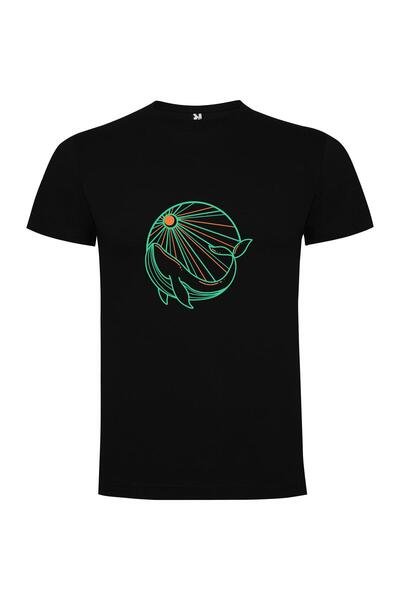 iLovePrints Neon Space Whales Tshirt