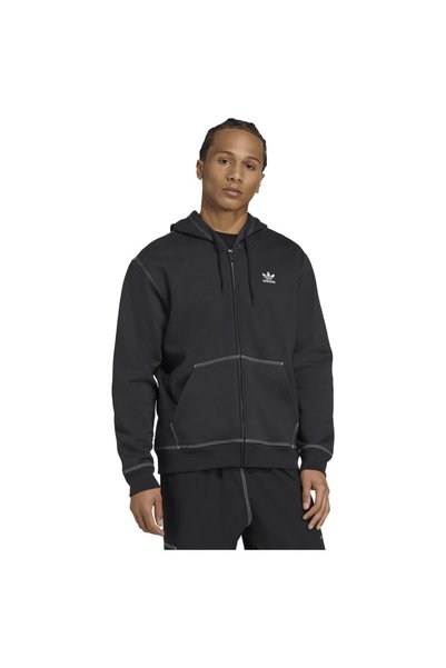adidas Ανδρικό Φούτερ με Κουκούλα και Πλήρες Φερμουάρ Trefoil Essentials