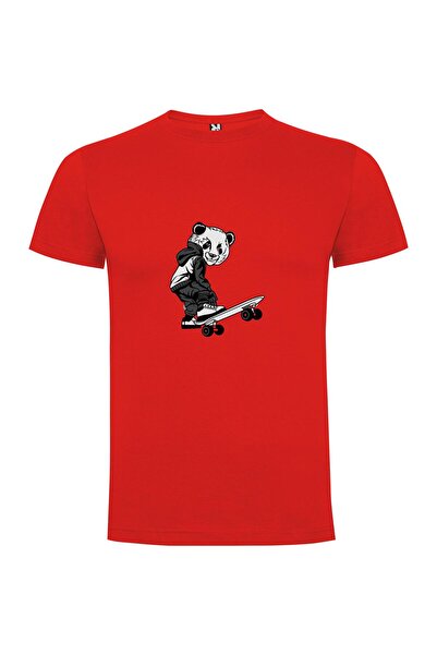 iLovePrints Panda Skateboarder: Mascot Marvel Tshirt