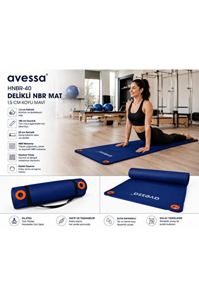 AVESSA Hnbr-40 Delikli Nbr Mat 1,5 Cm Mavi