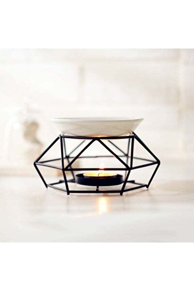 Generic Delicate Romantic Iron Ceramic Aroma Wax Melt Warmer | Essential Oil ...