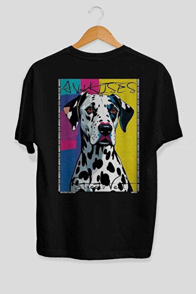Ankhises Μπλουζάκι  "For Dog Lovers " με στάμπα 58 σκυλιών στην πλάτη, μαύρο,...