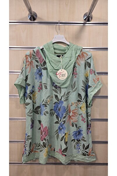 Park Moda Italian Blouse with Shawl, Linen Blend