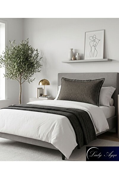 2 Adet Kumaş Dikişli Yastık Kılıfı-50x70 cm Yastık Kılıfı-Pamuk Polyester Karışımlı Yastık Kılıfı