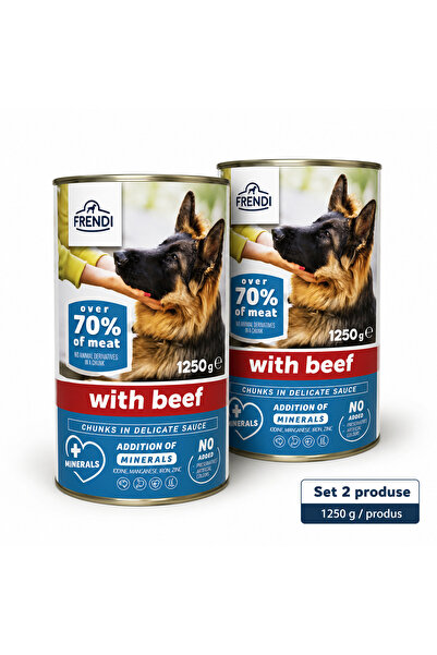 FRENDİ Dog cu Vita, hrana umeda pentru caini, Set 2 conserve, 2 x 1250 g