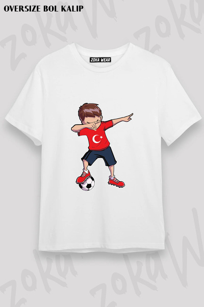 ZOKAWEAR تي شيرت مطبوع عليه كأس العالم للجنسين بتصميم فضفاض لكأس العالم في تر...
