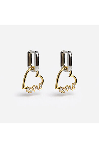 PerleJewelry حلق ذهبي على شكل قلب من فيلورا
