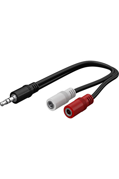 goobay Cablu adaptor audio Jack 3.5 mm stereo tata la 2x 3.5 mm mono mama 0.2...