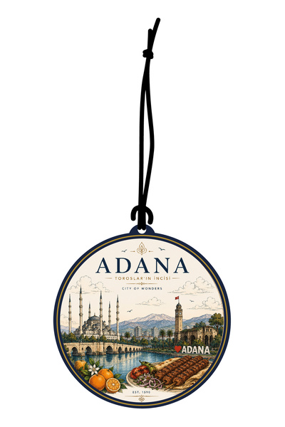 ByMeyla Adana Şehri Tasarımlı Oto Kokusu,Araba Kokusu,Oto Aksesuarı ve Dikiz ...