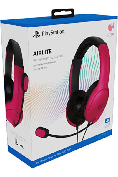 Pdp Ακουστικά Gaming Airlite On-Ear με σύνδεση 3.5mm, Κόκκινα, για PC, PS4, PS5