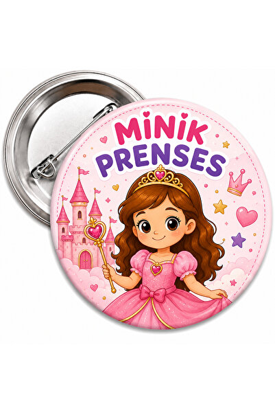 siverek reklam Kişiye Özel Minik Prenses Rozeti 5,5 cm – 1 Adet İğneli Metal ...
