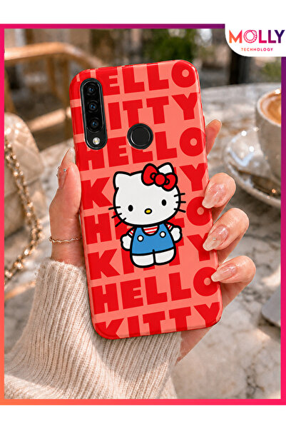 Molly HUAWEİ P30 LİTE İçin Pamuk Şeker Hello Kitty Desenli Silikon Kılıf