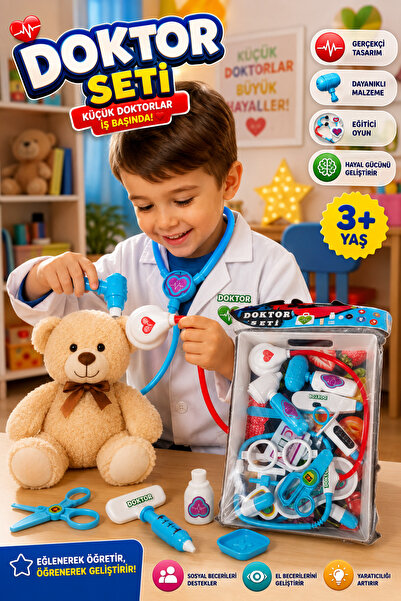 TOYFEST TEPSİLİ DOKTOR SETİ ÇOCUKLAR İÇİN