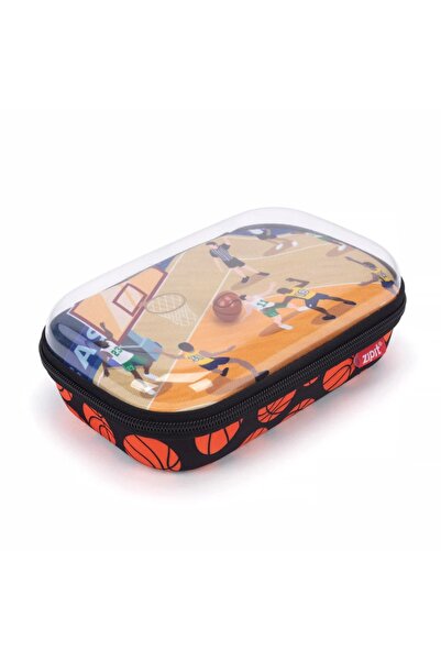 Zipit Penar cu fermoar Playful Clear Top Box - Soccer Stadium