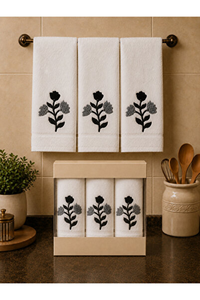 Hig Store Punch Panc Embroidered Gift Dowry Box 100% Cotton Kitchen Towel Tow...