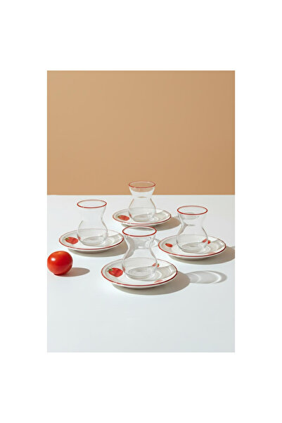 Rakle x Bengi Kurtcebe Pomodoro Stoneware 8 Parça Çay Seti 140 cc