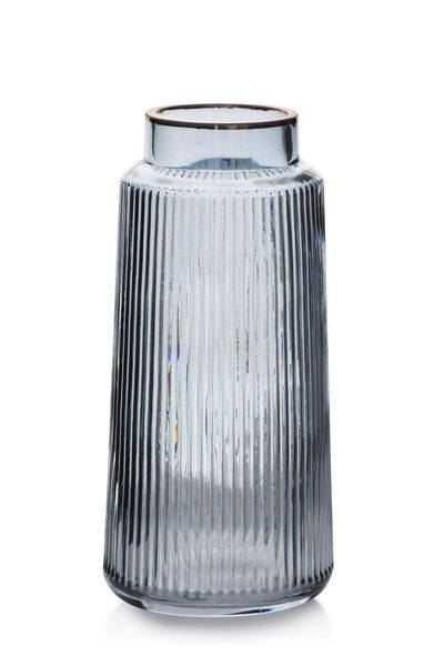 MONDEX Vază de sticlă SERENITE 12 x H26 cm Gri și Auriu 1 buc.