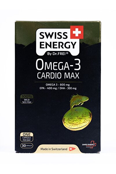 Swiss Energy Omega-3 Cardio Max, High Strength Fish Oil EPA DHA, 30 Capsules