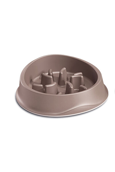 Stefanplast Bol pentru animale de companie Slow Food Chic Anti-Gulire 0.5L Maro