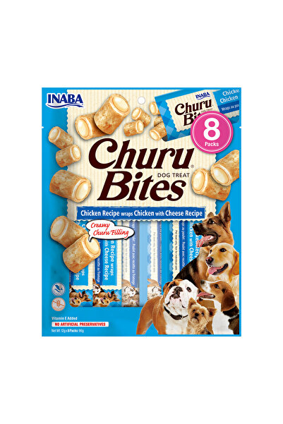 Inaba Churu Bites Λιχουδιές Σκύλου με Κοτόπουλο και Τυρί, 3 x 12 γρ.