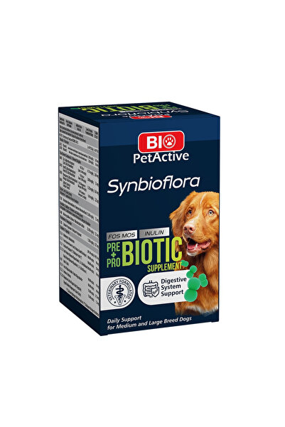 Bio PetActive Comprimate masticabile probiotice Synbioflora pentru câini de t...