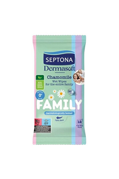 Septona Servetele Umede pentru Familie - Dermasoft Family Camomile, 12 buc